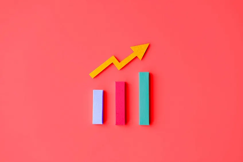 statistical graph that shows evolution in 3 stages