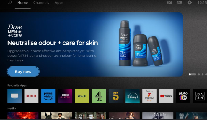 Pre-roll on connected TV — social ctv example.